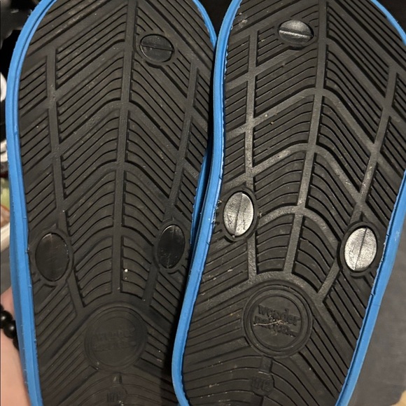 Blue and Black Slide Sandals - Picture 2 of 2